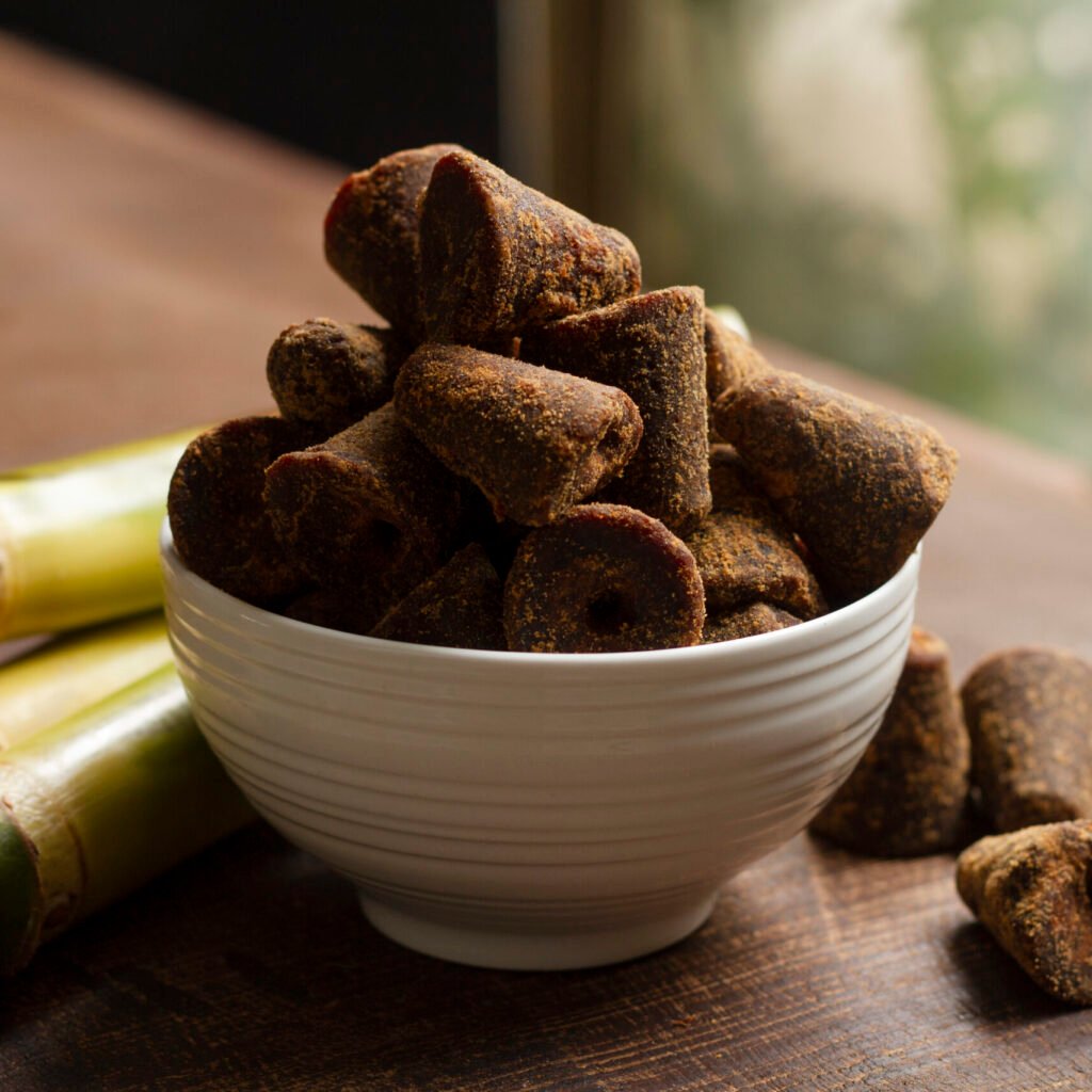 healthy jaggery still life arrangement (1)
